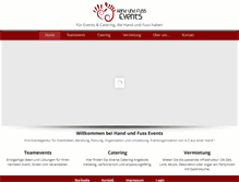 Tablet Screenshot of handundfussevents.ch